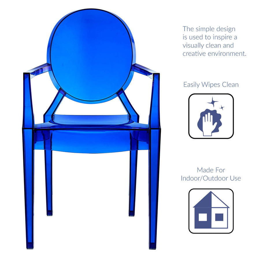 Thistle Dining Armchairs Set of 2 in Blue