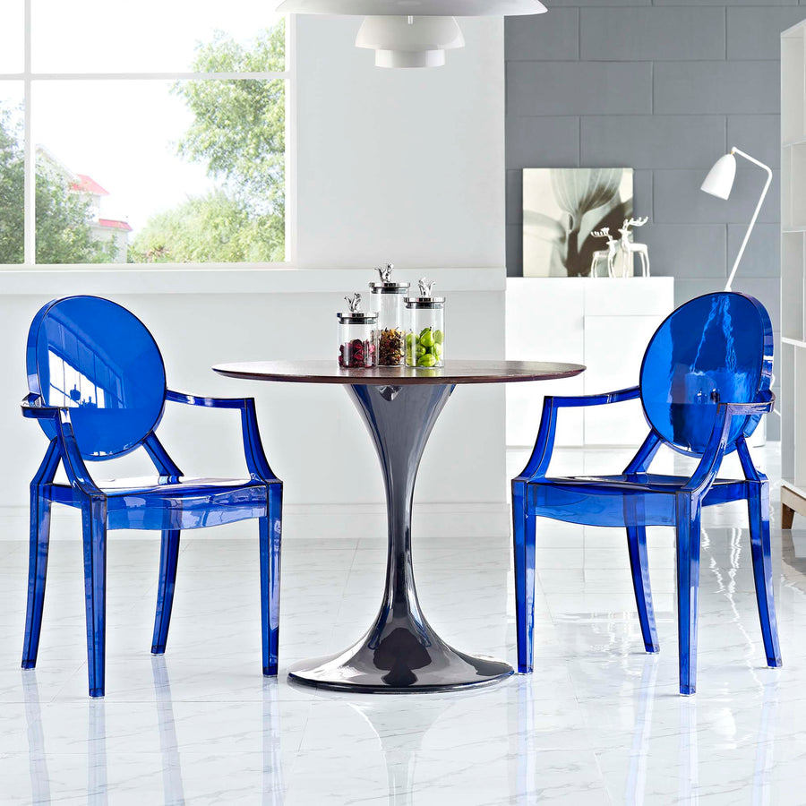 Thistle Dining Armchairs Set of 2 in Blue