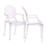 Thistle Dining Armchairs Set of 2 in Clear