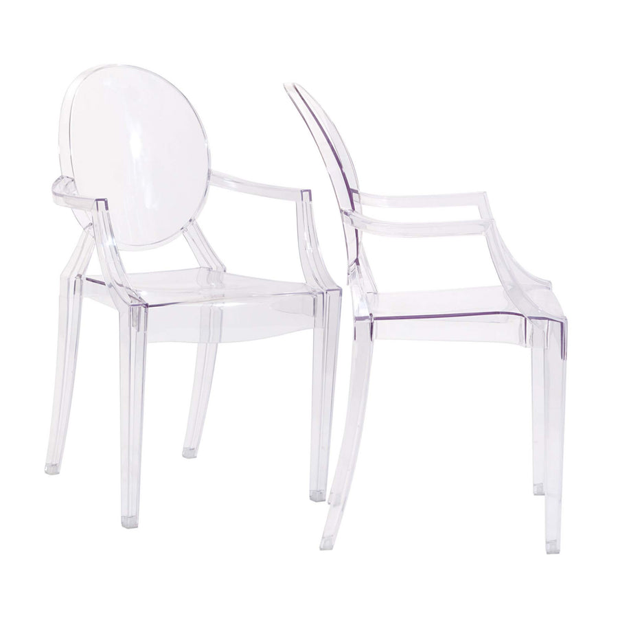 Thistle Dining Armchairs Set of 2 in Clear