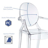 Thistle Dining Armchairs Set of 2 in Clear
