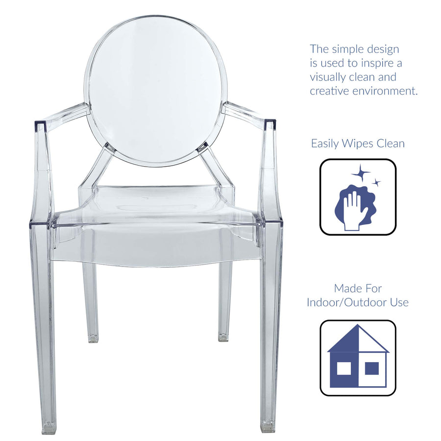 Thistle Dining Armchairs Set of 2 in Clear
