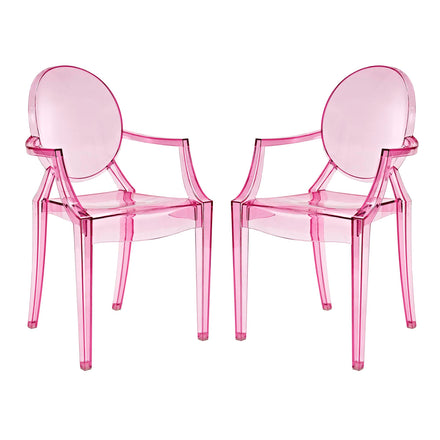 Casper Dining Armchairs Set of 2 in Pink
