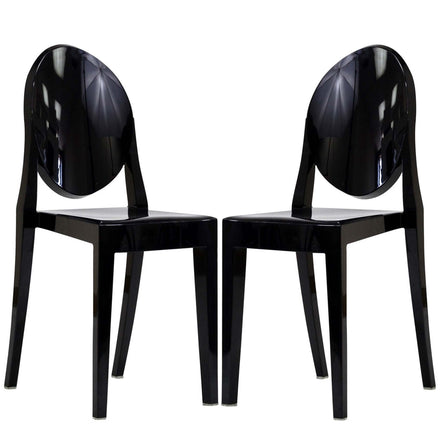 Casper Dining Chairs Set of 2 in Black