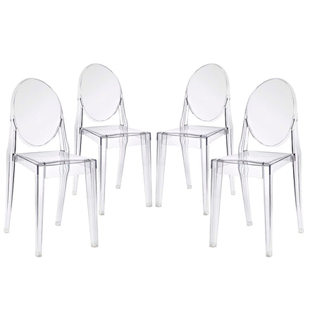 Casper Dining Chairs Set of 4 in Clear
