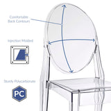 Thistle Dining Chairs Set of 4 in Clear