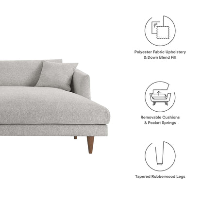 Zoya Right-Facing Down Filled Overstuffed Sectional Sofa by Furniture for America