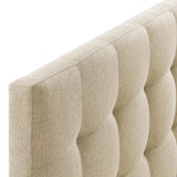 Cleo Upholstered Fabric Queen Headboard in Beige