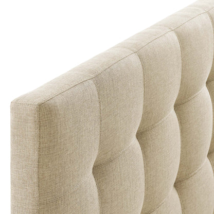 Lily Upholstered Fabric Queen Headboard by Furniture For America