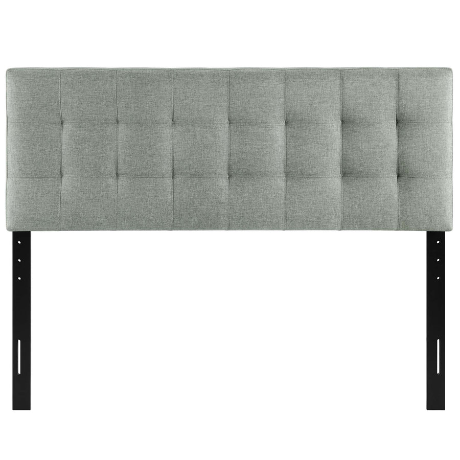 Cleo Upholstered Fabric Queen Headboard in Gray