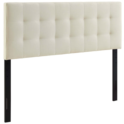 Lily Upholstered Fabric Queen Headboard by Furniture For America