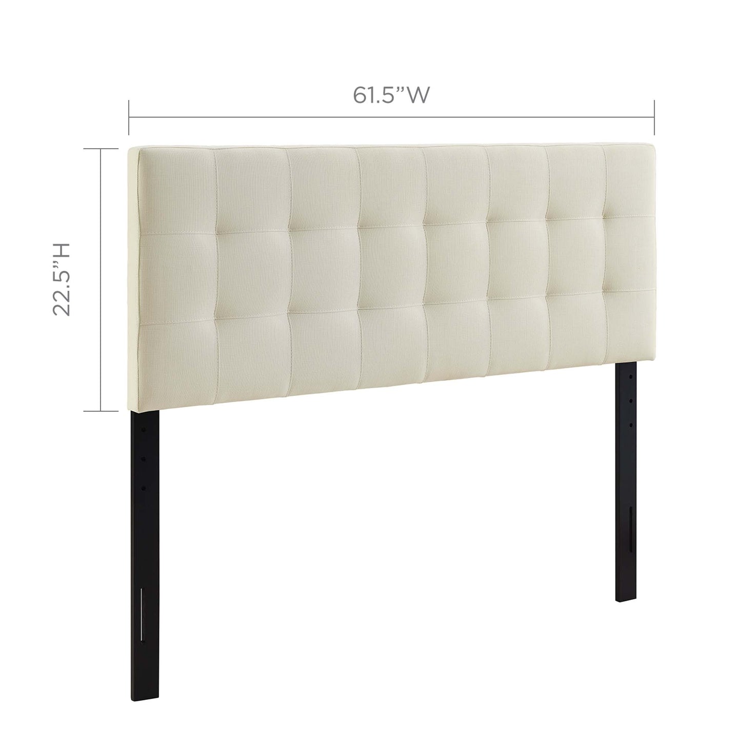 Lily Upholstered Fabric Queen Headboard by Furniture For America