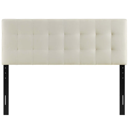 Lily Upholstered Fabric Queen Headboard by Furniture For America