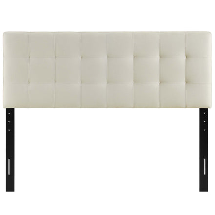 Lily Upholstered Fabric Queen Headboard in Ivory