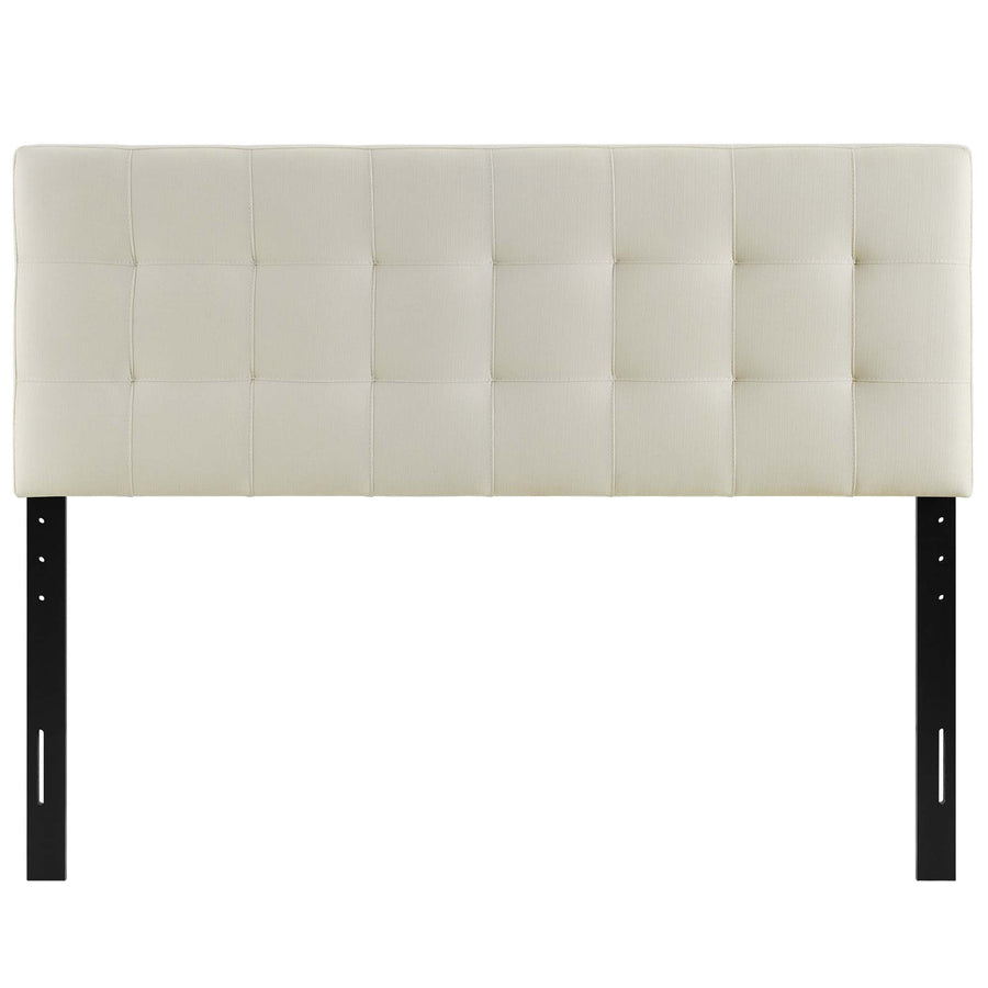 Cleo Upholstered Fabric Queen Headboard in Ivory
