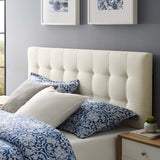 Cleo Upholstered Fabric Queen Headboard in Ivory