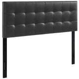 Cleo Upholstered Vinyl Queen Headboard in Black