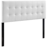 Cleo Upholstered Vinyl Queen Headboard in White