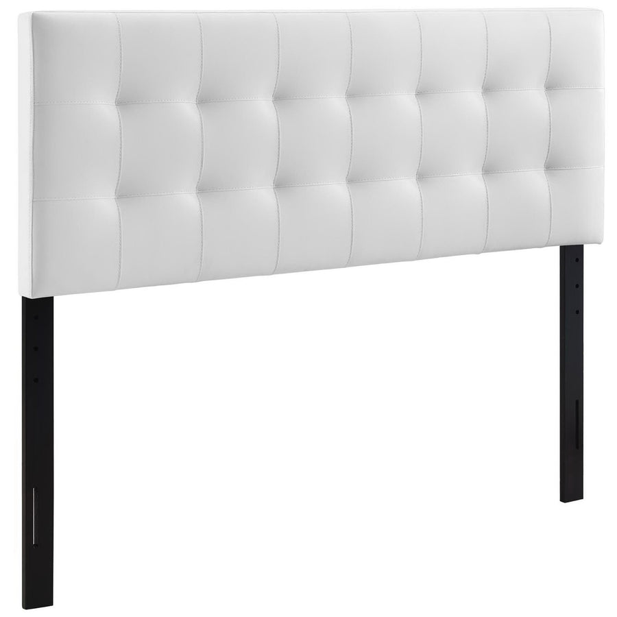Cleo Upholstered Vinyl Queen Headboard in White