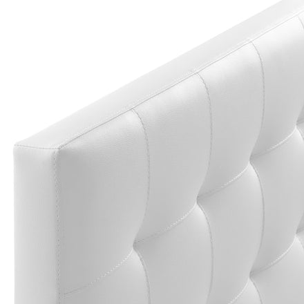 Lily Upholstered Vinyl Queen Headboard in White