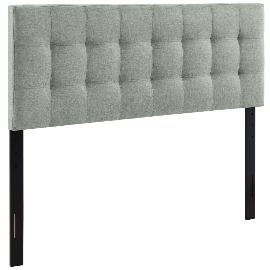 Cleo Upholstered Fabric King Headboard in Gray