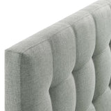 Cleo Upholstered Fabric King Headboard in Gray