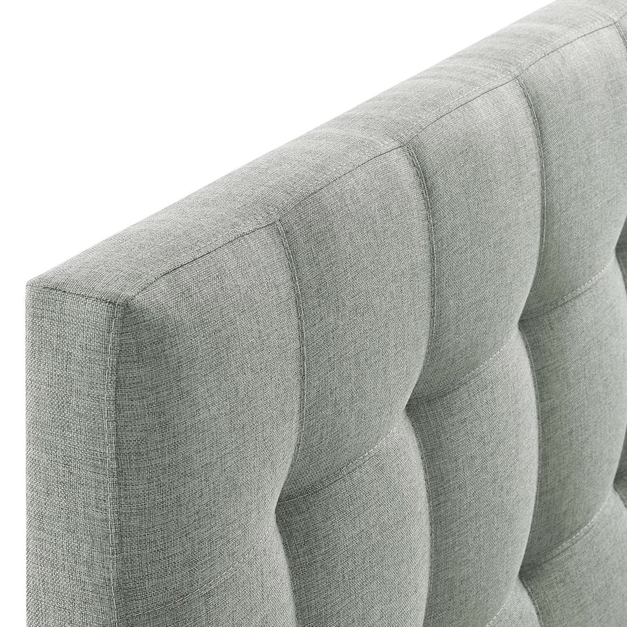 Cleo Upholstered Fabric King Headboard in Gray