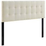 Cleo Upholstered Fabric King Headboard in Ivory