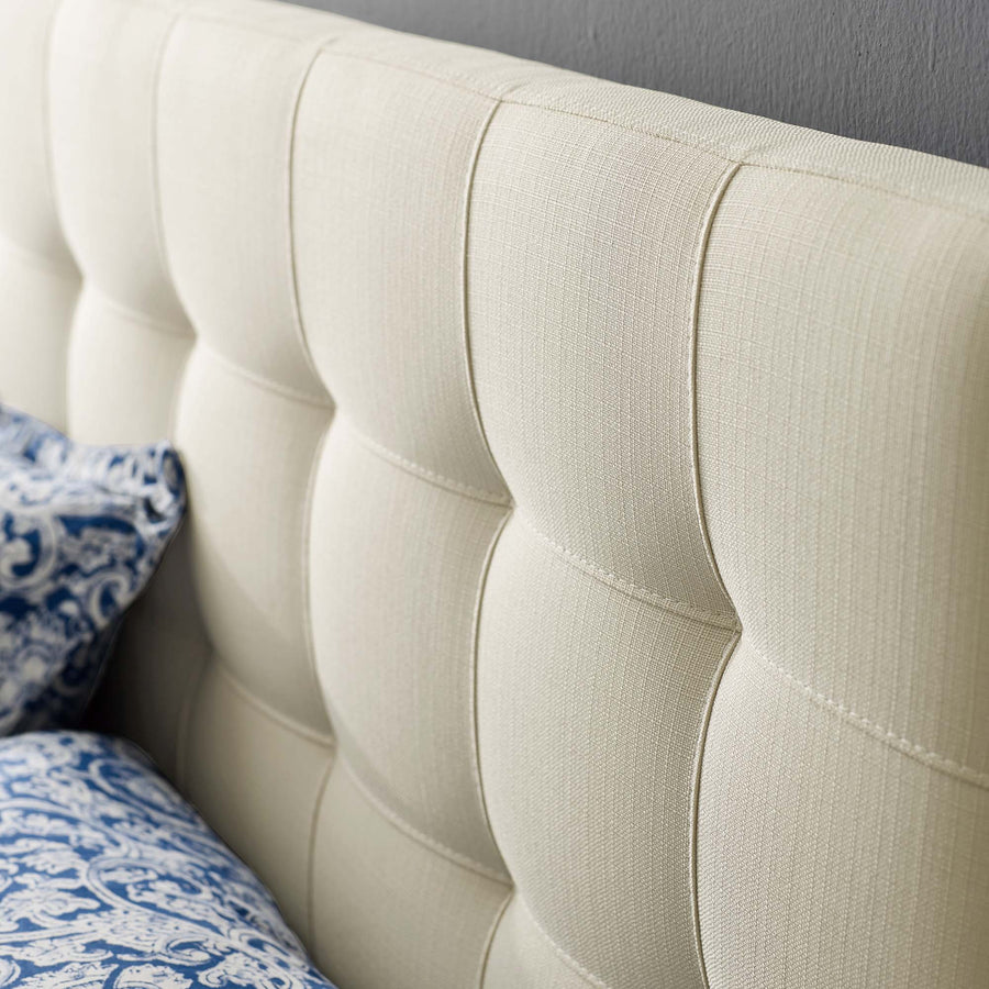 Cleo Upholstered Fabric King Headboard in Ivory