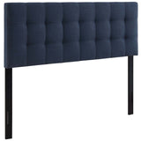 Cleo Upholstered Fabric King Headboard in Navy