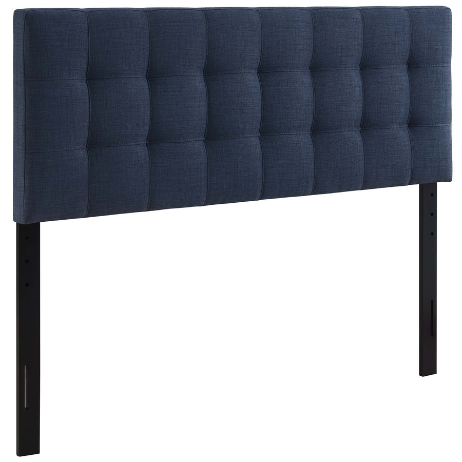 Cleo Upholstered Fabric King Headboard in Navy