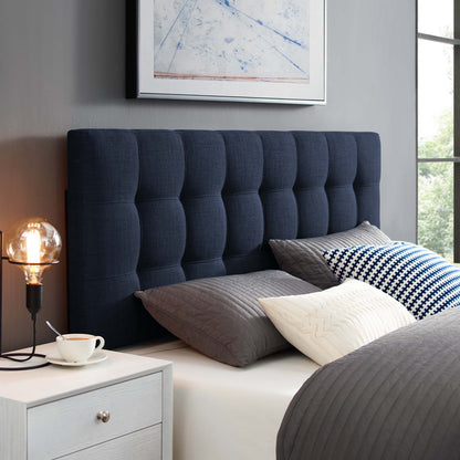 Lily Upholstered Fabric King Headboard by Furniture For America