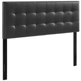 Cleo Upholstered Vinyl King Headboard in Black