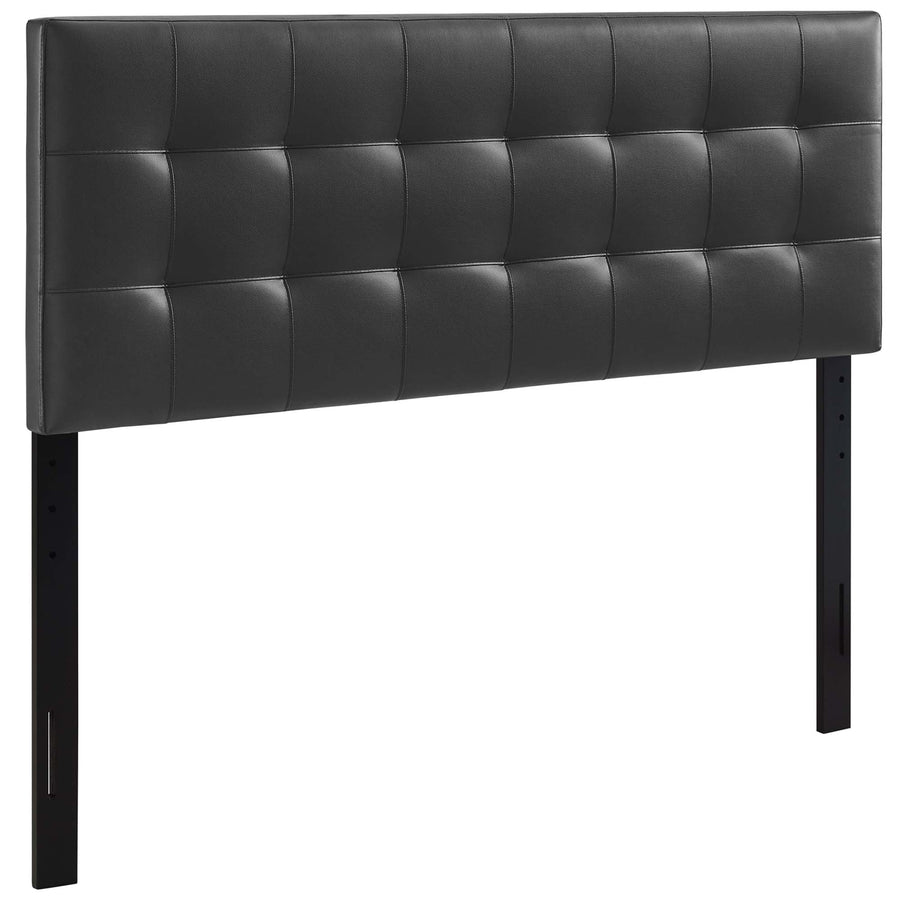Cleo Upholstered Vinyl King Headboard in Black