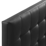 Cleo Upholstered Vinyl King Headboard in Black