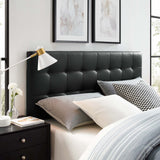 Cleo Upholstered Vinyl King Headboard in Black
