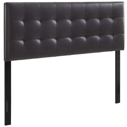 Lily Upholstered Vinyl King Headboard in Brown