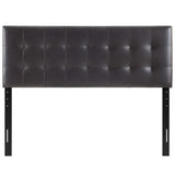 Cleo Upholstered Vinyl King Headboard in Brown