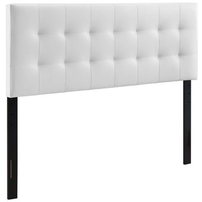 Lily Upholstered Vinyl King Headboard by Furniture For America