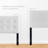 Cleo Upholstered Vinyl King Headboard in White