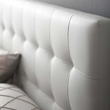 Cleo Upholstered Vinyl King Headboard in White
