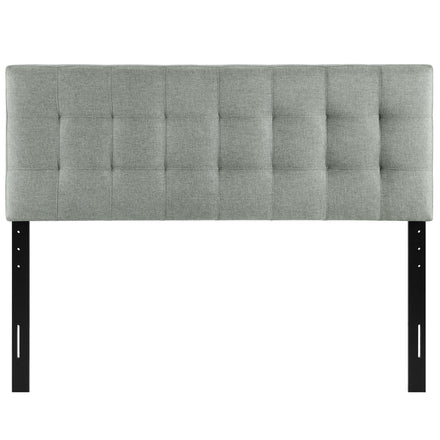 Lily Upholstered Fabric Full Headboard in Gray