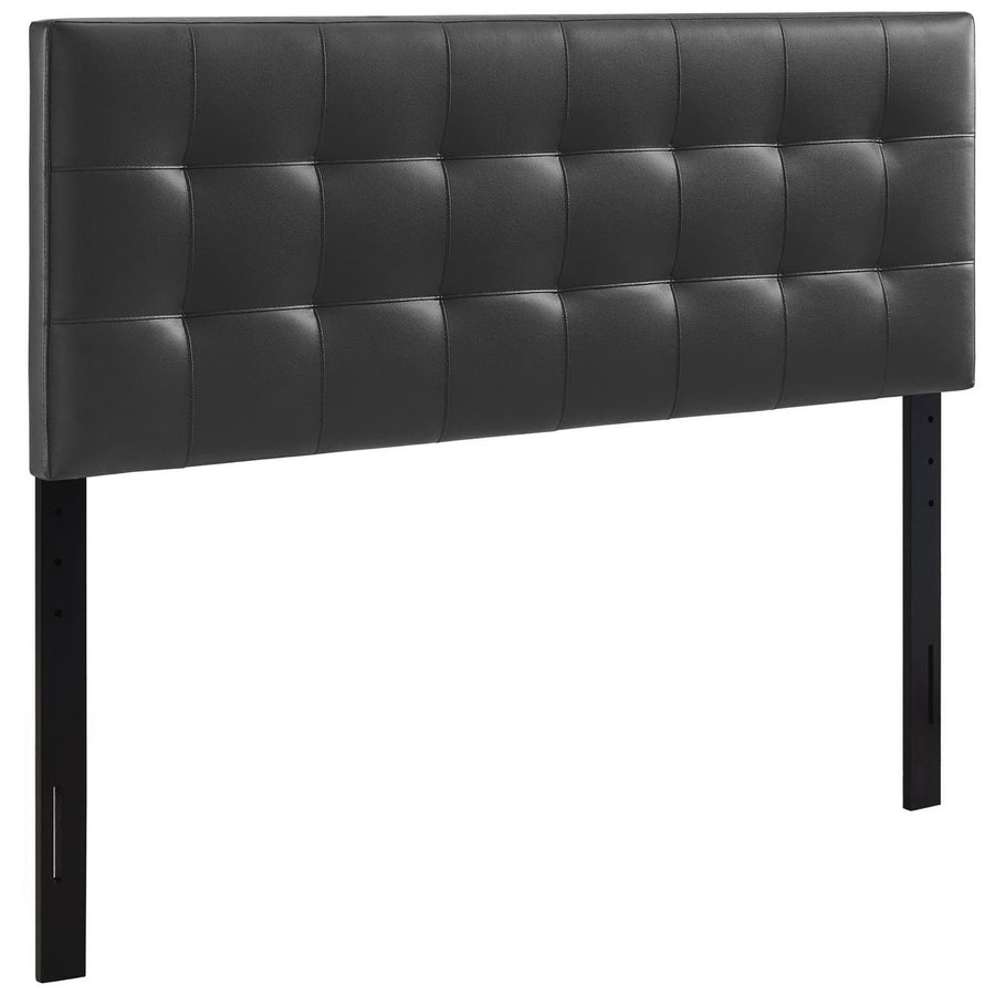 Cleo Upholstered Vinyl Full Headboard in Black