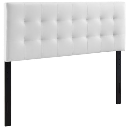 Lily Upholstered Vinyl Full Headboard by Furniture For America