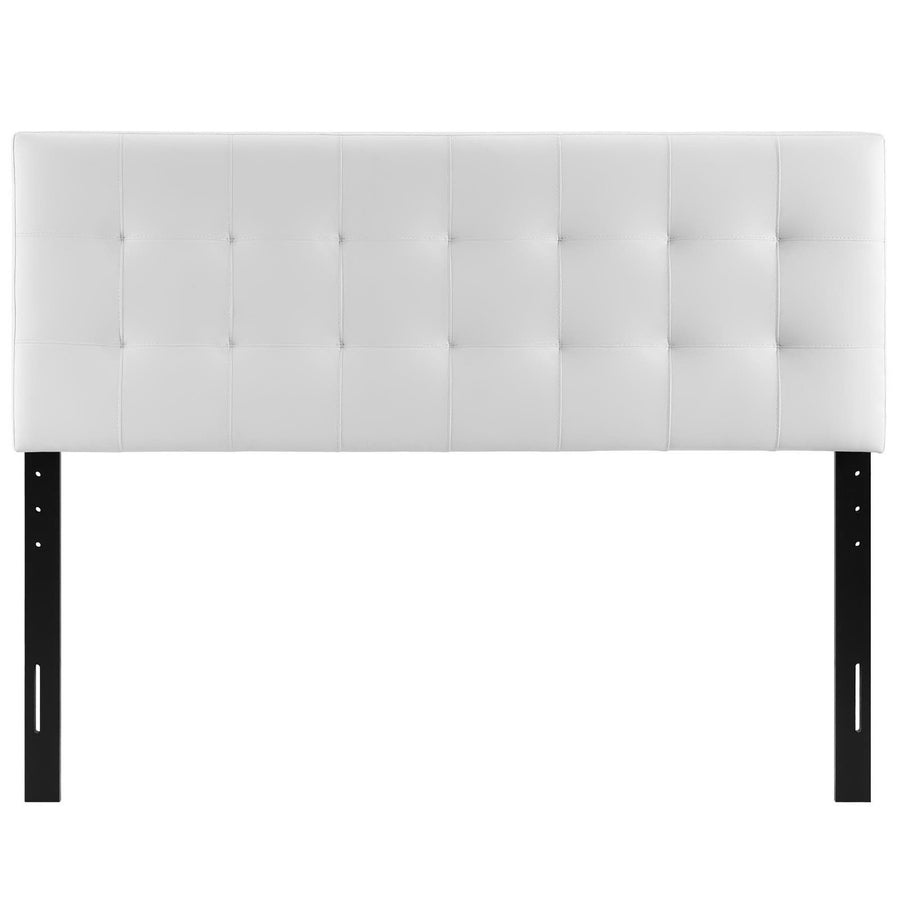 Cleo Upholstered Vinyl Full Headboard in White