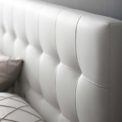 Lily Upholstered Vinyl Full Headboard by Furniture For America