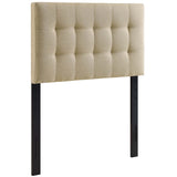 Cleo Upholstered Fabric Twin Headboard in Beige
