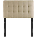 Cleo Upholstered Fabric Twin Headboard in Beige