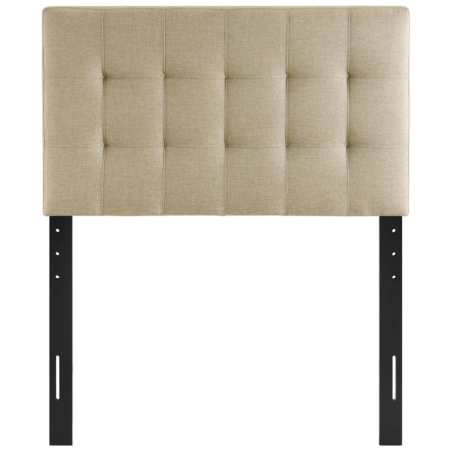 Cleo Upholstered Fabric Twin Headboard in Beige
