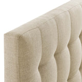 Cleo Upholstered Fabric Twin Headboard in Beige